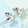 304 Stainless Steel Stud Earrings EJEW-A118-07P-05-2