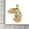 Brass Micro Pave Cubic Zirconia Pendants KK-C058-11G-3