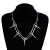 Vintage Gothic Alloy Raven Skull Choker Necklaces for Women WGB02EE-01-4