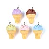Opaque Resin Pendants RESI-T056-04M-1