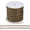 Brass Coated Iron Flat Cable Chains CH-TAC0007-02AB-1