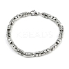 304 Stainless Steel Link Chain Bracelets for Women BJEW-Z143-02P-4