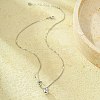 304 Stainless Steel Round Ball Knot Pendant Necklaces for Women NJEW-U031-05P-1
