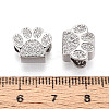 Brass Micro Pave Cubic Zirconia European Beads LS-ZIRC-T002-101-5