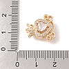Golden Brass Micro Pave Cubic Zirconia Beads KK-B100-036G-01-3