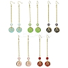 Beer Cap with Word Be Free Alloy Enamel Dangle Earrings EJEW-JE05375-1