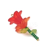 8Pcs Glass Seed Beaded Flower Pendants PALLOY-MZ01195-4