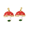 Brass Enamel Pendants KK-B139-22G-03-1
