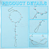 2Pcs Alloy Curb Chains Anklets AJEW-GA0007-85S-4