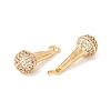 Brass Micro Pave Clear Cubic Zirconia Pendants ZIRC-P098-11G-2