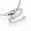 Brass Micro Pave Cubic Zirconia Pendant Necklaces NJEW-L146-08-4