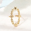 304 Stainless Steel Cuff Open Rings SA-CBAD22F-01G-E-3