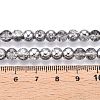 Electroplated Crackle Glass Beads Strands EGLA-N014-6mm-03-4