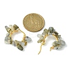 Natural Labradorite Chips Braided Hoop Earrings EJEW-JE04940-19-2
