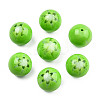 Flower Opaque Resin Beads RESI-T054-001E-3