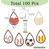DIY Sports Ball Dangle Earring Making Kits DIY-YW0009-92-3