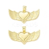 Rack Plating Brass Micro Pave Clear Cubic Zirconia Pendants KK-C011-29G-2