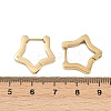 304 Stainless Steel Star Hoop Earrings EJEW-I320-26G-02-5