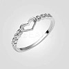 Hollow Out Heart Zinc Alloy with Crystal Rhinestone Finger Rings FS-WGFA1C6-02-3