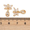 Brass Micro Pave Cubic Zirconia Pendants KK-F906-04G-3