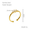 Adjustable 304 Stainless Steel Micro Pave Cubic Zirconia Cuff Open Rings WG1EC55-01-1