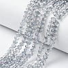 Electroplate Transparent Glass Beads Strands EGLA-A034-T2mm-F10-1