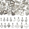 30Pcs 15 Styles Tibetan Style Alloy European Dangle Charms PALLOY-YW00072-1