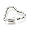 Non-Tarnish 304 Stainless Steel Screw Carabiner Lock Charms STAS-K195-02P-2
