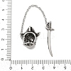 316 Surgical Stainless Steel Micro Pave Cubic Zirconia  Pendants STAS-D304-16AS-4