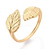 Ion Plating(IP) 304 Stainless Steel Cuff Open Rings for Women RJEW-N052-26G-1
