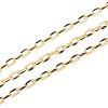 3.28 Feet Handmade Golden Brass Enamel Link Chains X-CHC-M021-66B-06-1