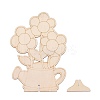 DIY Unfinished Wood Flowers in Jar Cutout LS-WOOD-P017-01-2