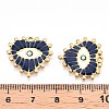 Ion Plating(IP) 304 Stainless Steel Enamel Rhinestone Pendants STAS-T064-56B-3