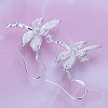 Dragonfly Brass Dangle Earrings EJEW-BB11921-5