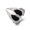 304 Stainless Steel with Rhinestone Finger Rings RJEW-Q020-17P-2