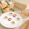 4 Pairs 4 Colors Alloy Enamel Huggie Hoop Earrings for Women EJEW-HY0001-23B-3