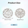 2Pcs Alloy Rhinestone Shoe Decorations AJEW-FG0003-72A-2
