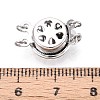 Rack Plating Flower Brass Box Clasps KK-QA183-99P-3