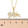 Mother's Day Brass Micro Pave Clear Cubic Zirconia Pendant Necklaces for Women NJEW-Q021-01A-G-5