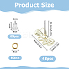 48Pcs Rack Plating Alloy Stud Earring Findings FIND-HS0002-65-2