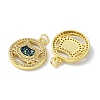 Brass Micro Pave Cubic Zirconia Pendants KK-A197-23G-2