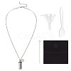 1Pc Openable Column 304 Stainless Steel Memorial Urn Ashes Pendant Necklace Set NJEW-TA0001-18-2