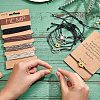 Adjustable Waxed Cord Braided Bead Bracelets Set DIY-AR0001-65-3