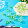 30Pcs UV Plating Acrylic Bead Caps PACR-TA0001-17E-7