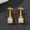 304 Stainless Steel Synthetic Opal Stud Earrings EJEW-B143-01G-01-1