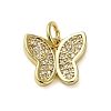 Brass Micro Pave Clear Cubic Zirconia Pendants KK-U005-01L-G-1