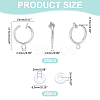 28Pcs Brass Clip-on Hoop Earring Findings KK-ME0001-30S-2