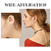8Pcs 4 Style 316 Surgical Stainless Steel Hoop Earrings with Clear Glass for Women EJEW-GA0005-05-5