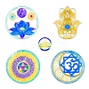 DIY Hamsa Hand/Lotus/Yoga Sign Pendant Decoration Food Grade Silicone Molds SIMO-PW0016-04-3