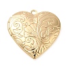 Brass Locket Pendants KK-M263-01G-01-1